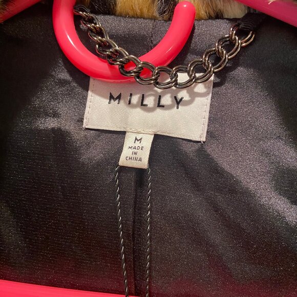 NWT MILLY CHEETAH MOTO JACKET SIZE MEDIUM - Picture 6 of 6